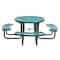Vestil Round Picnic Table, Green, Metal, 81-1/4 in PT-MX-RT-46-GN - alternate 3